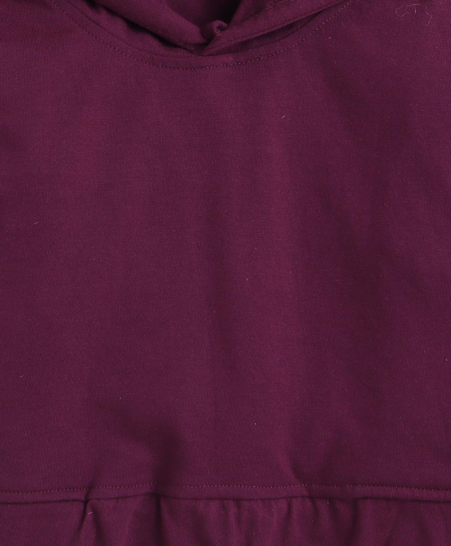 9015 Burgundy Crop Hoodie