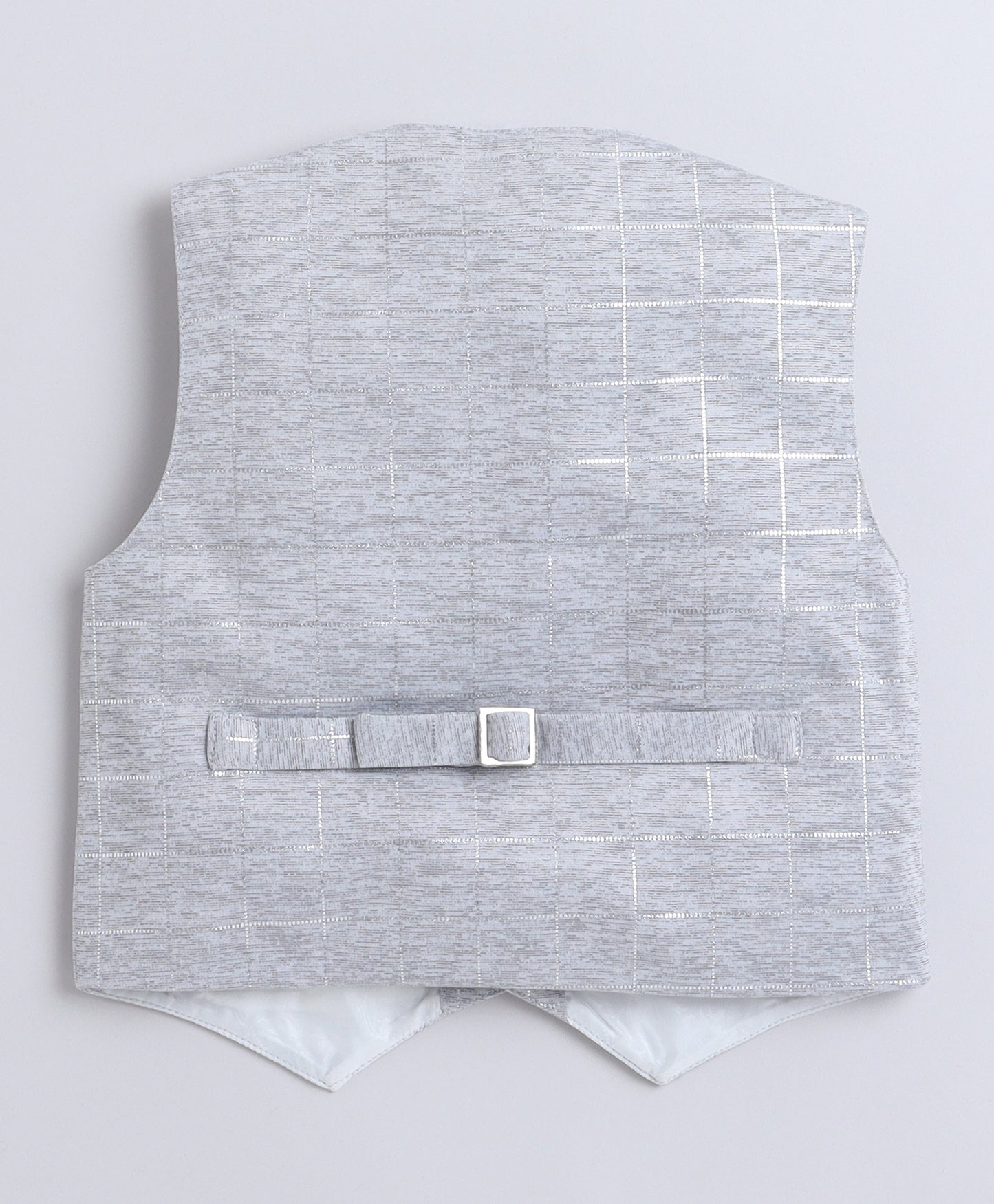 6035 Grey Waist Coat with Black Shirt