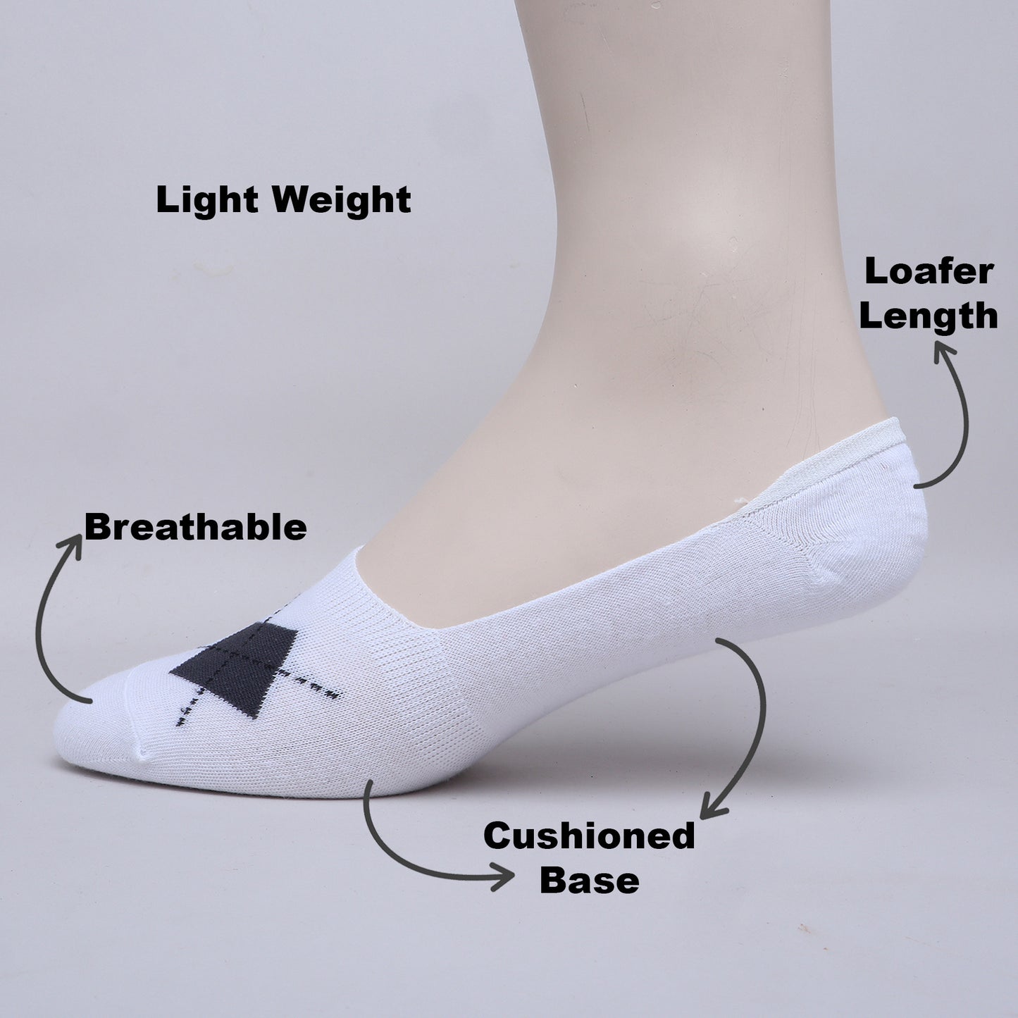 ChiqChaps Diamond Loafer Socks