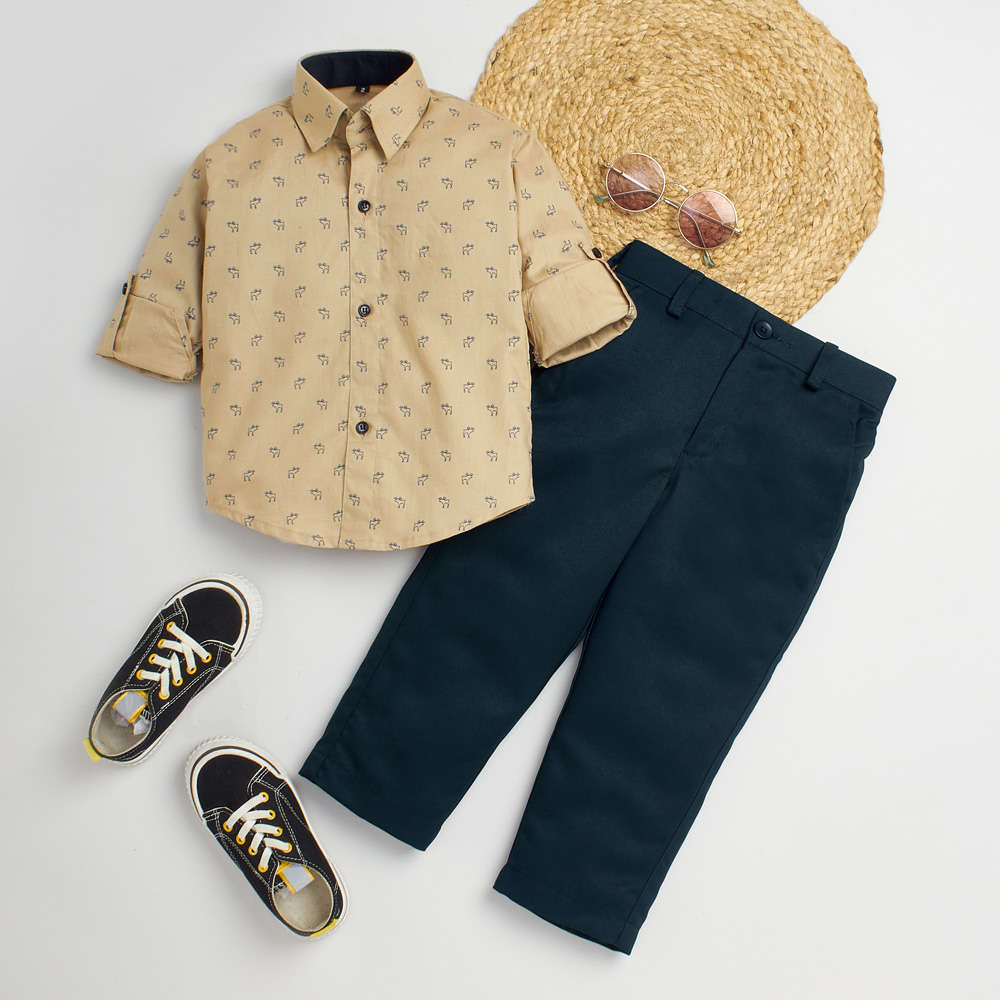 4021 Khakhi Bull Pant Set