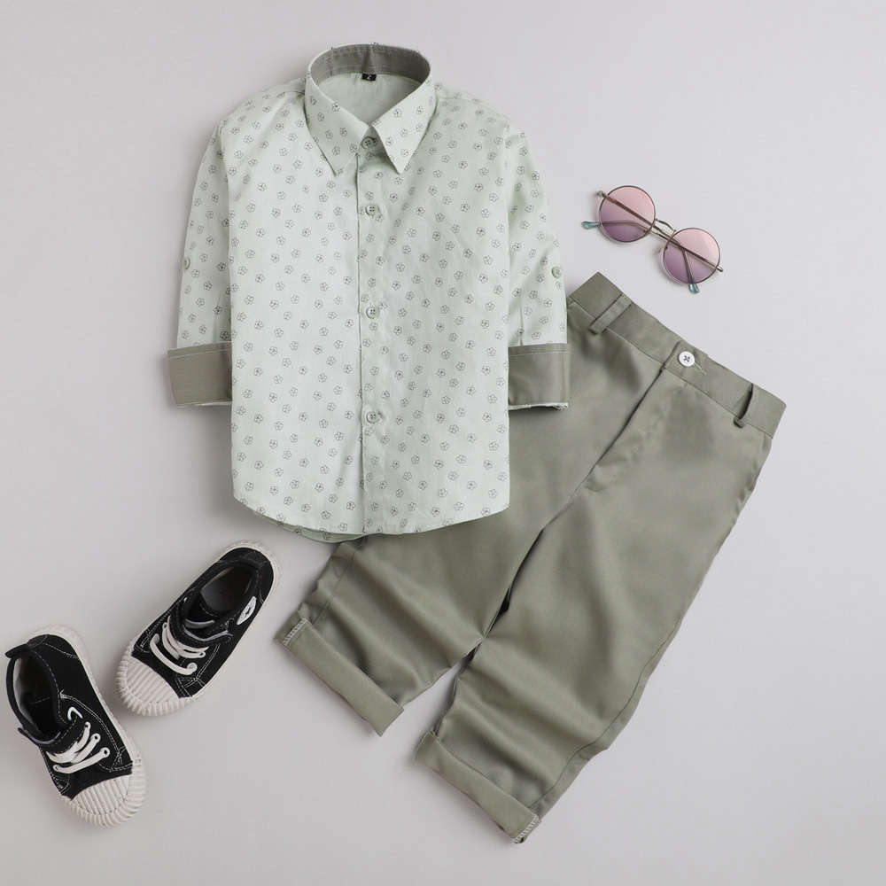 4028 Pista Flower Pant Set