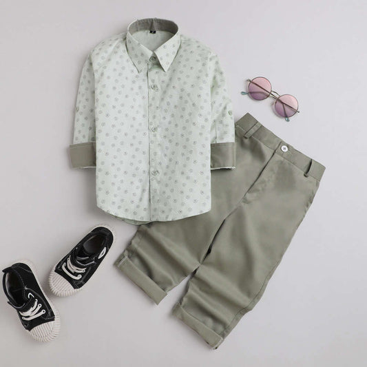 4028 Pista Flower Pant Set