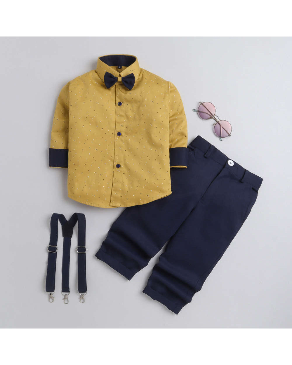 4047 yellow suspender set for boys