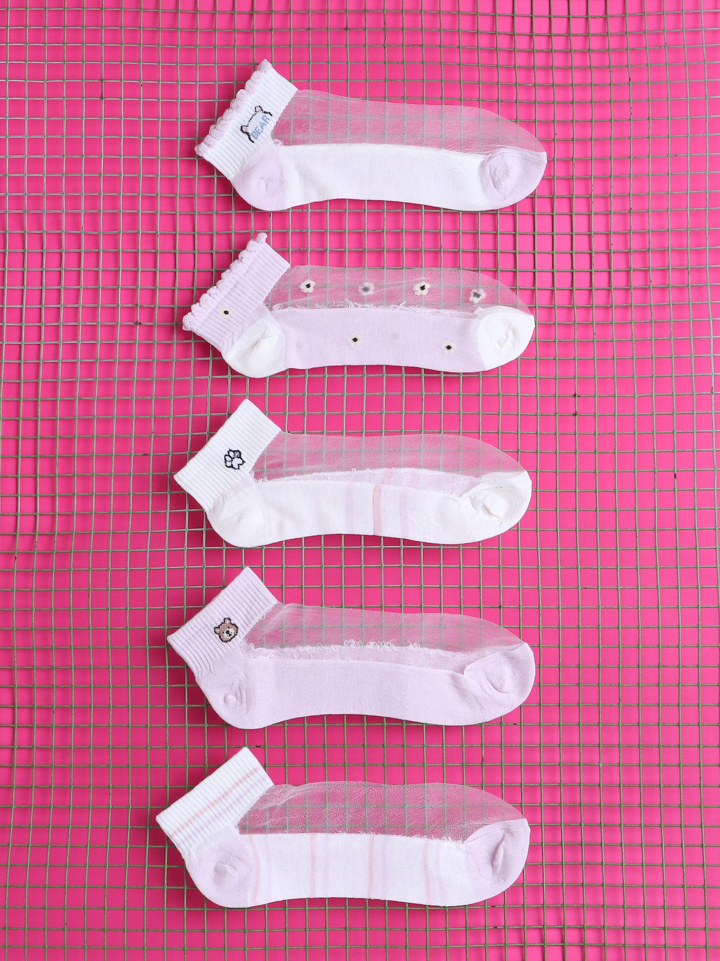 ChiqChaps Net Cute Print Socks