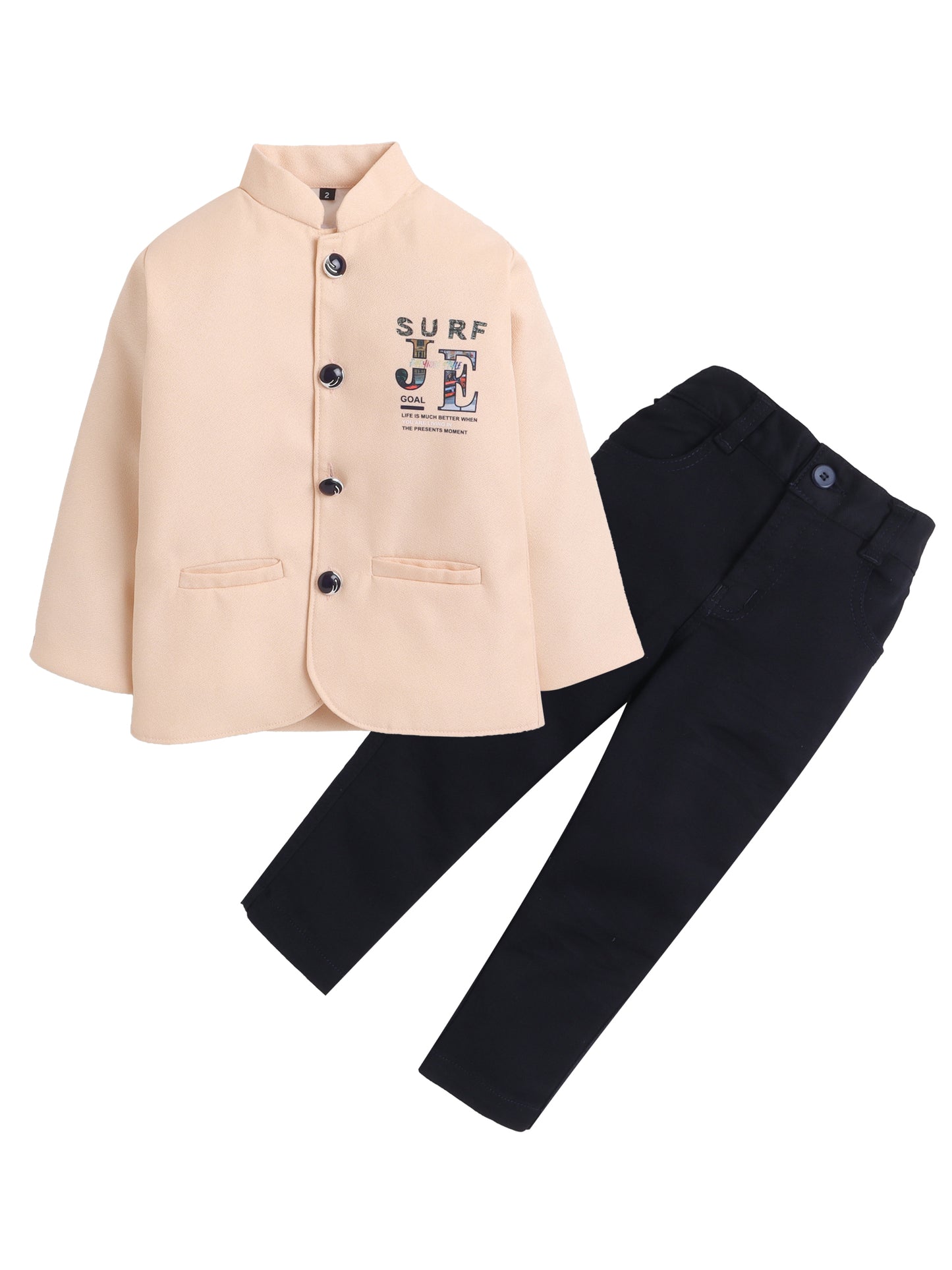 5038 Light Peach Print Jodhpuri