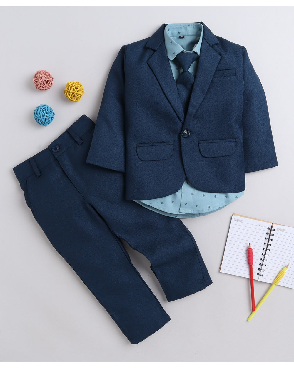 7023 Boys Turquoise 3-Piece Suit