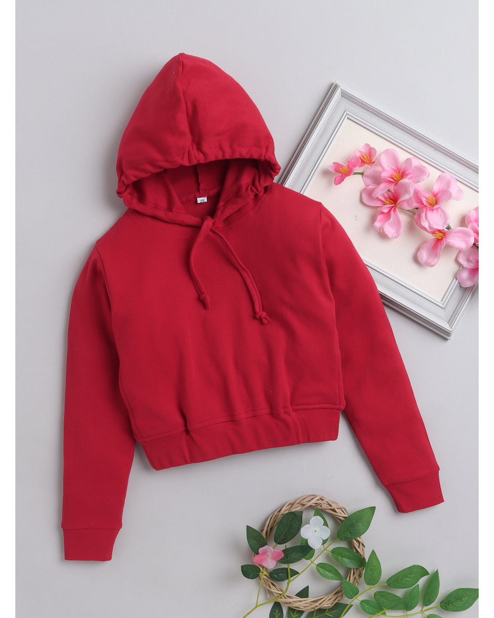 CHR Girls Red Crop Hoodie