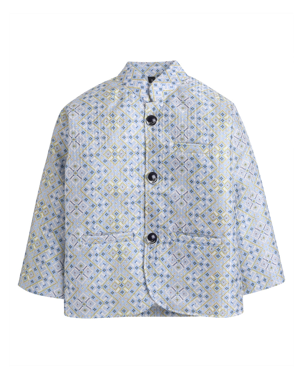4041 blue Jodhpuri suit for boys