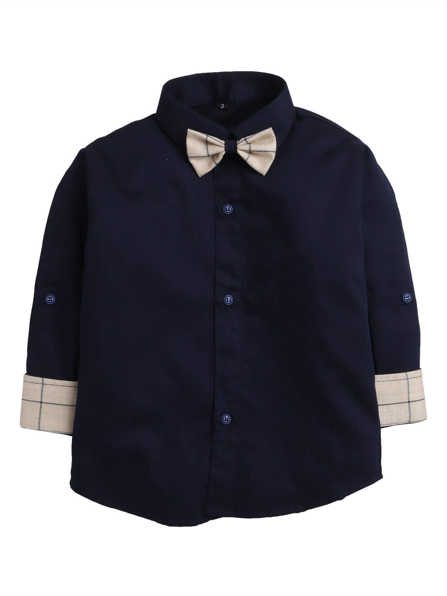6007 Khakhi Checks Suspender Set