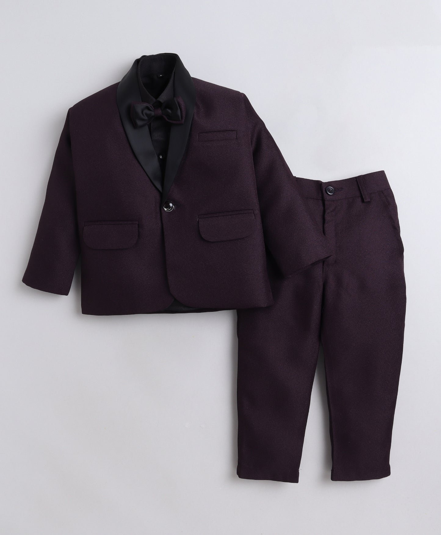 4074 Wine Coat Suit