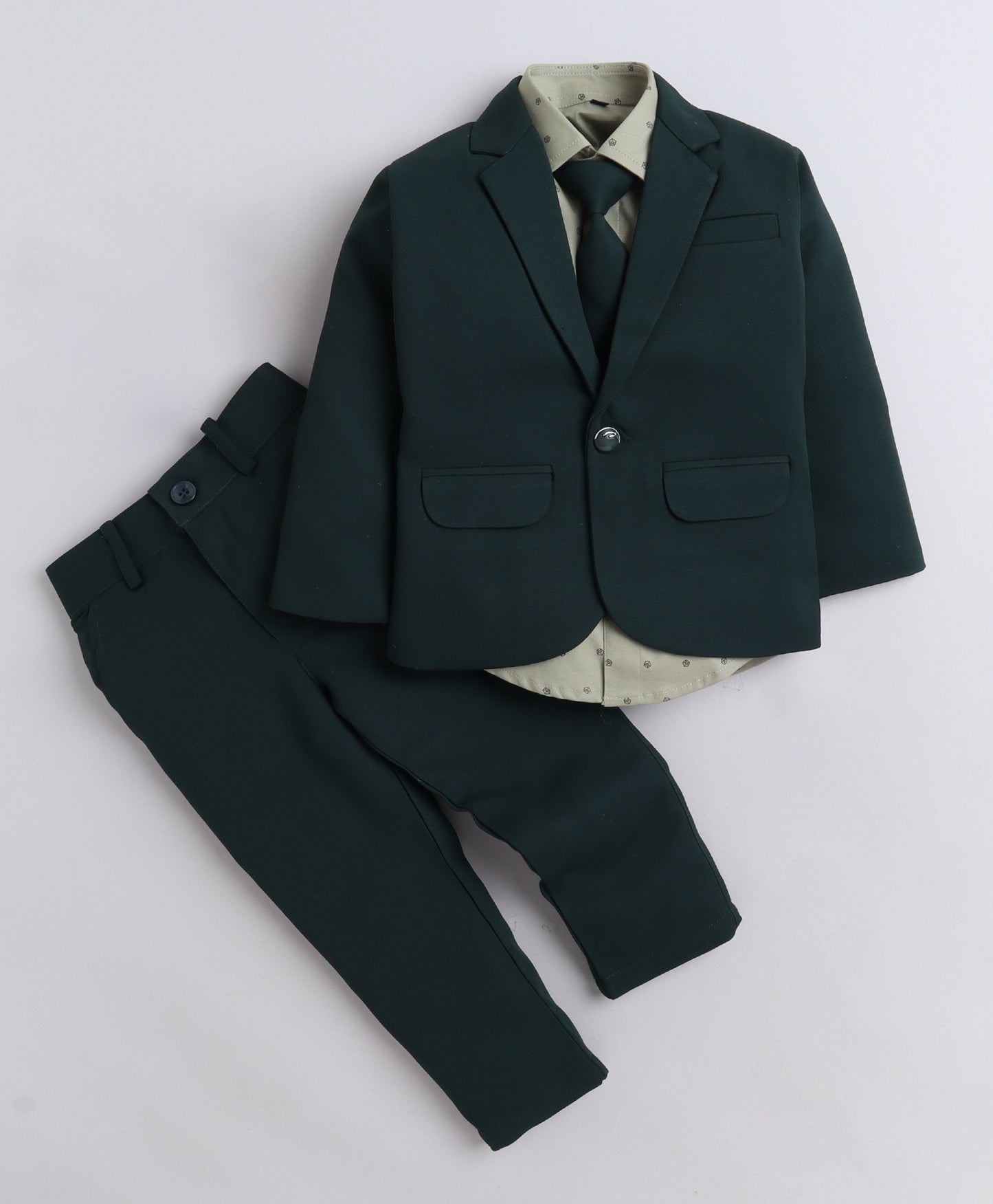 4077 Olive Green Coatsuit