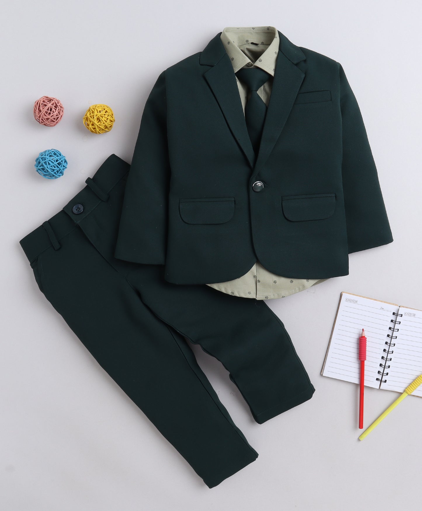 4077 Olive Green Coatsuit