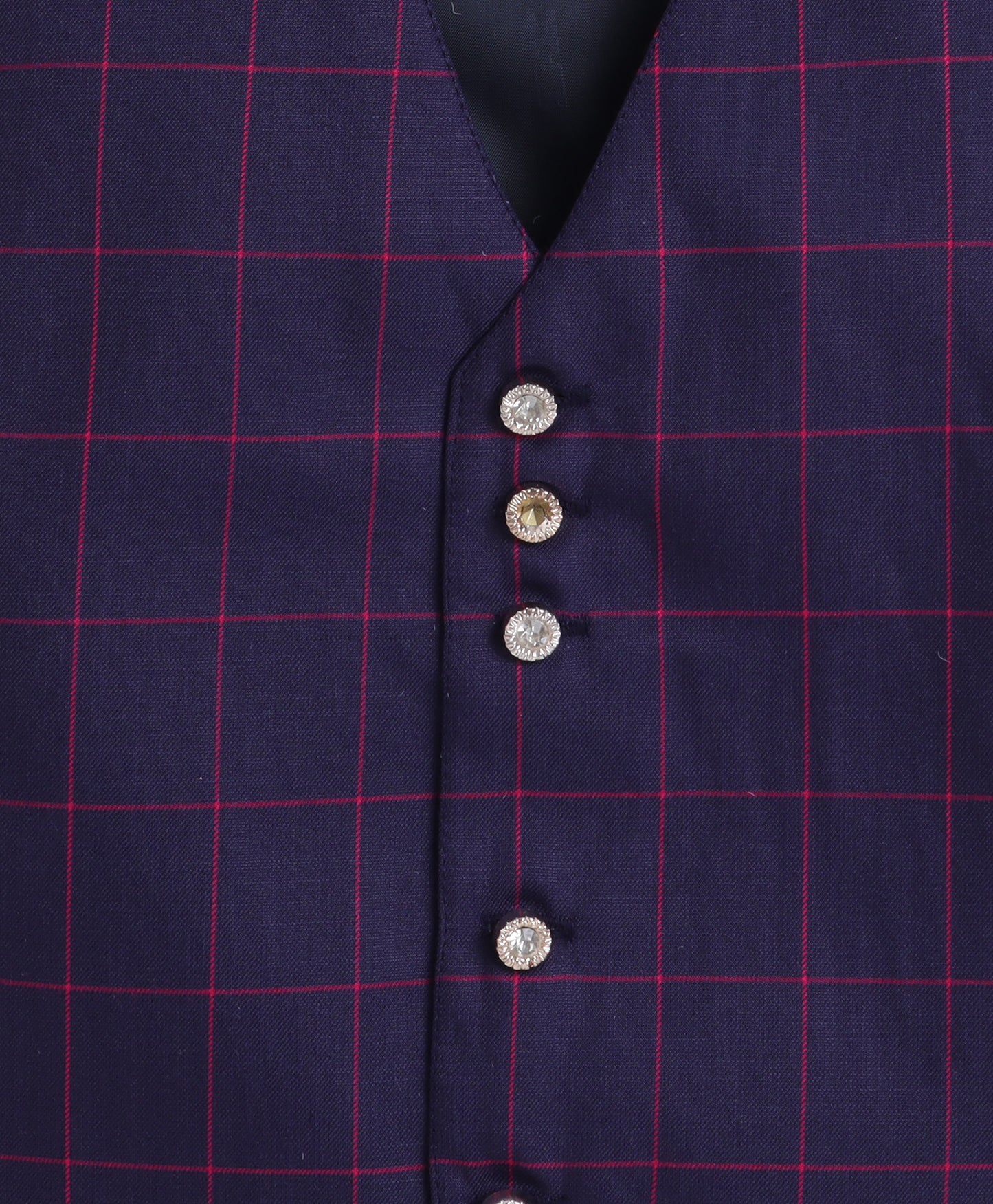 6032 Purple Checkered Coat Suit