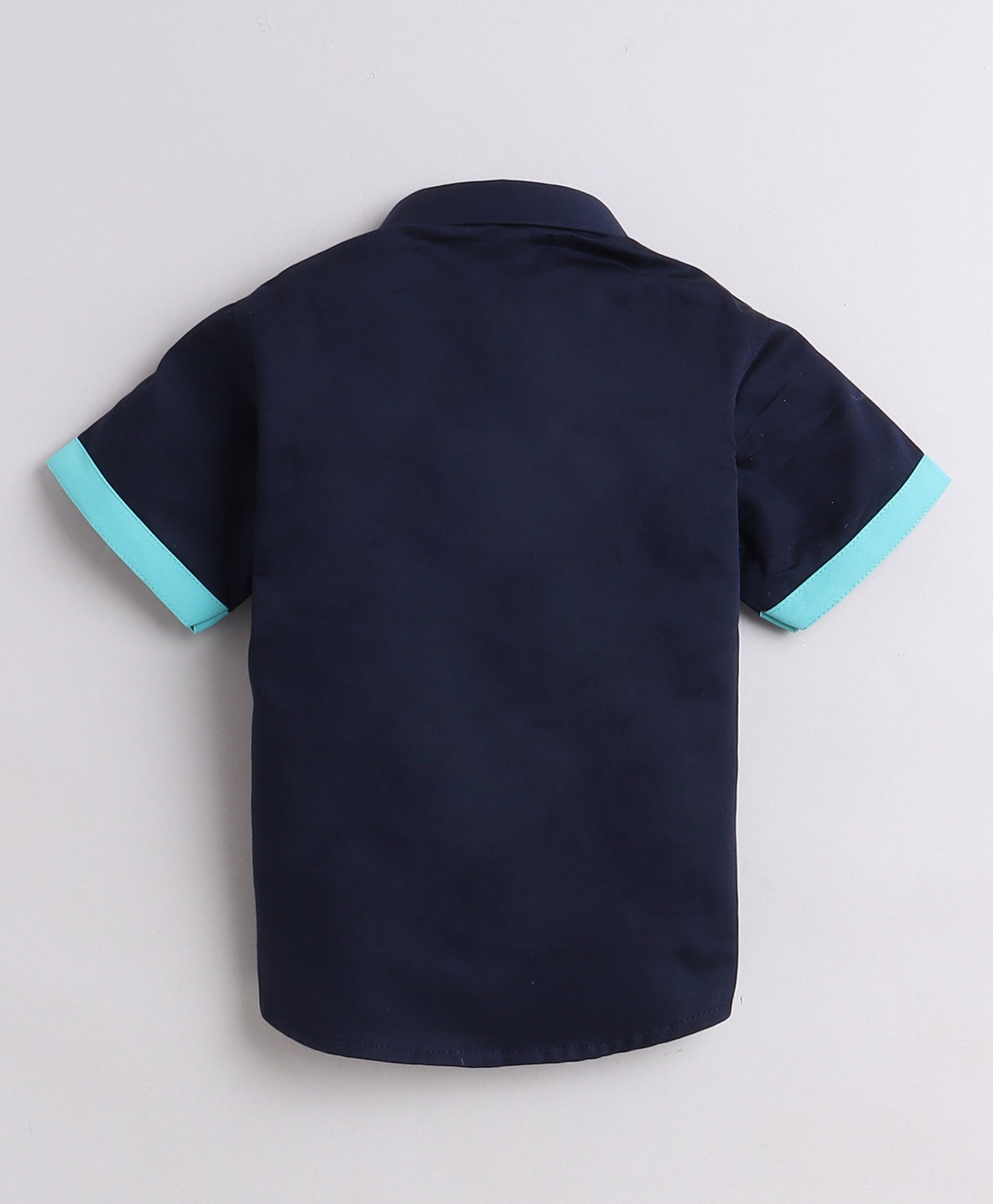 333B Kids Shirt Aqua Bow Tie And Shorts