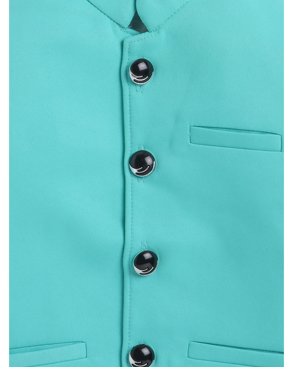 6014 pista green and black Jodhpuri suit for boys