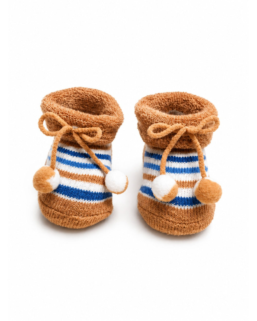 ChiqChaps brown cherry striped socks for kids