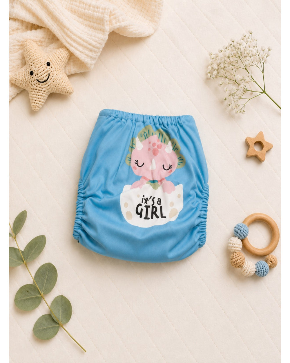 ChiqChaps sky blue girl character baby diaper
