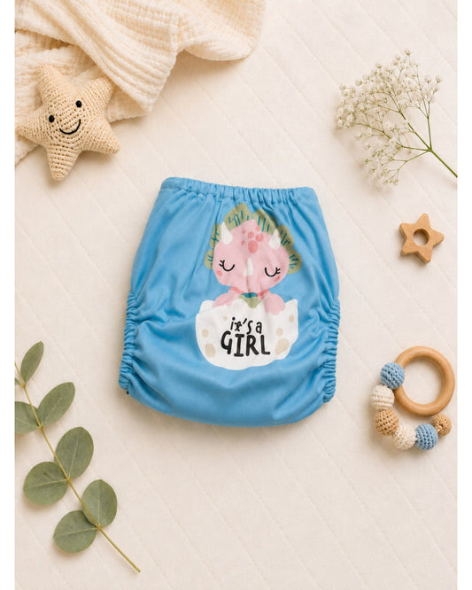 ChiqChaps sky blue girl character baby diaper