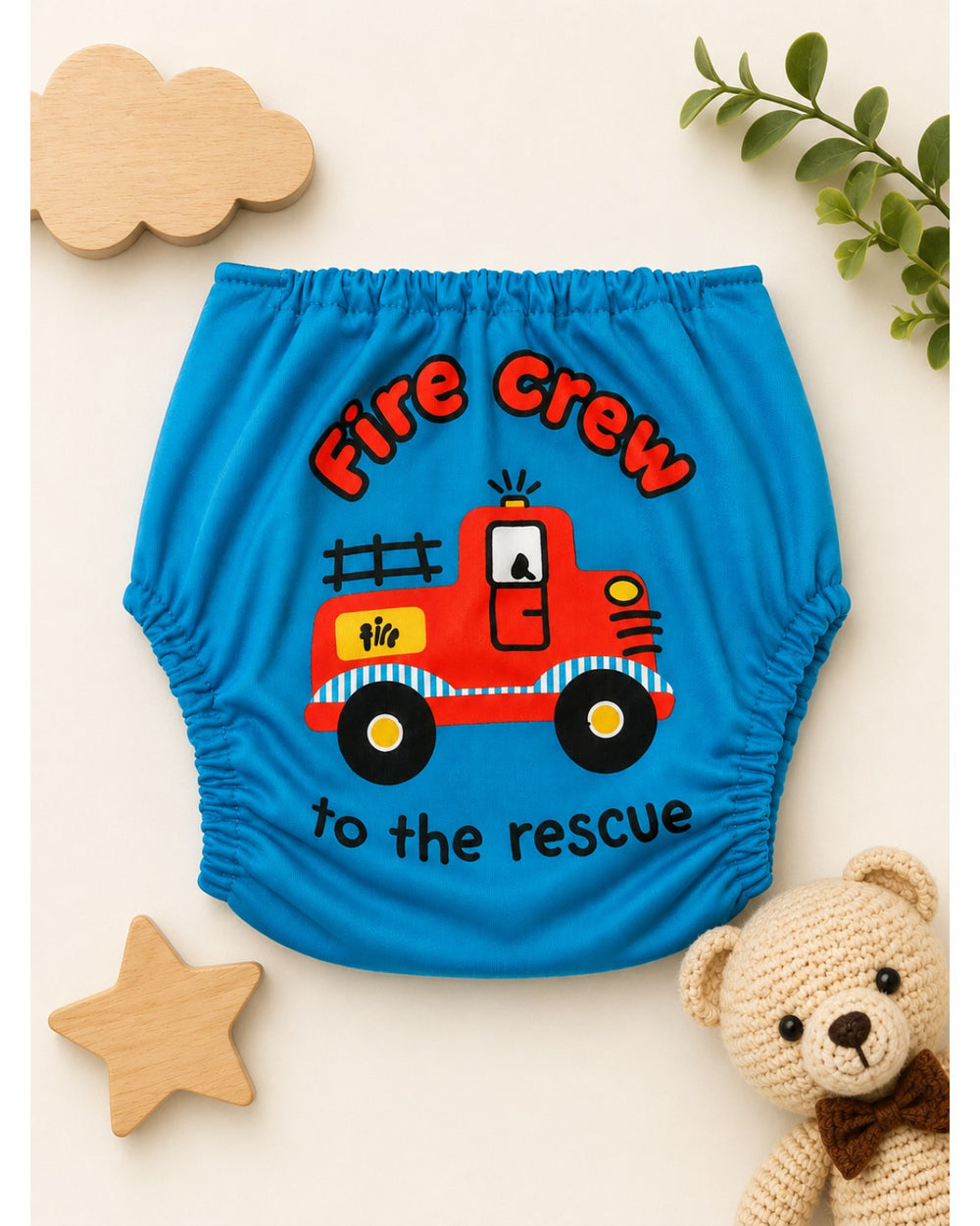 ChiqChaps blue truck print baby diaper
