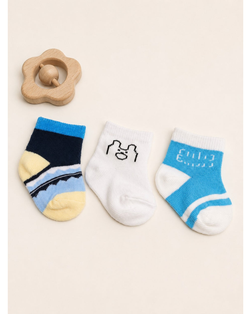 ChiqChaps blue white navy and yellow socks for kids