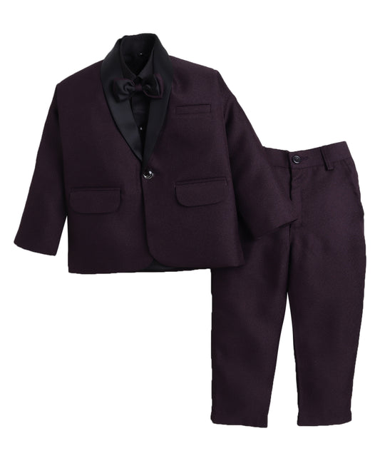 4074 Wine Coat Suit