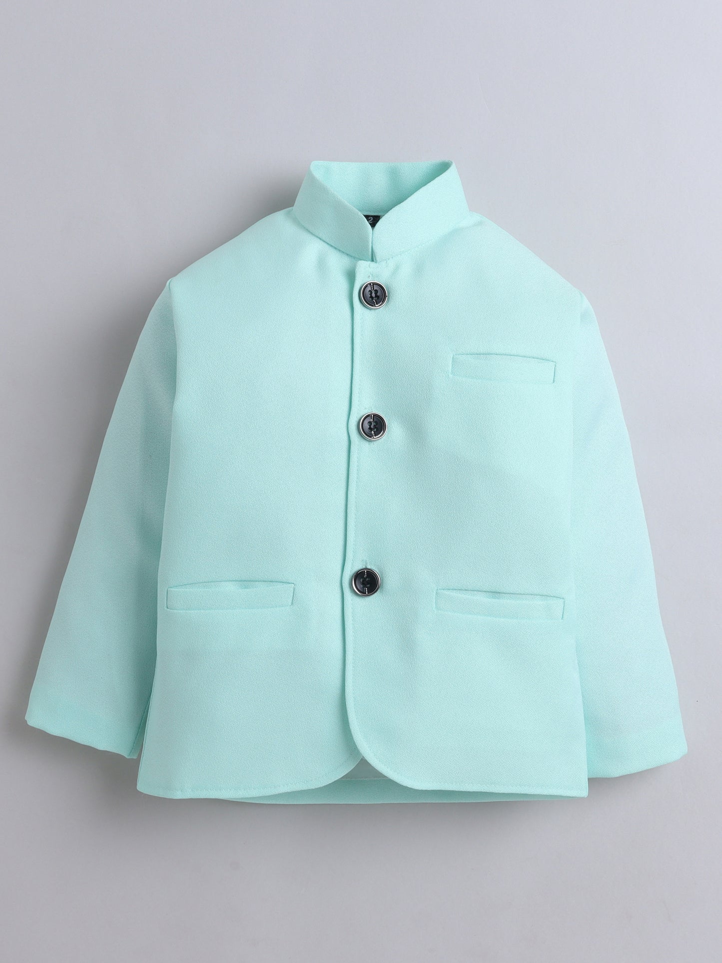 6065 Mint Bandhgala and Black Denim