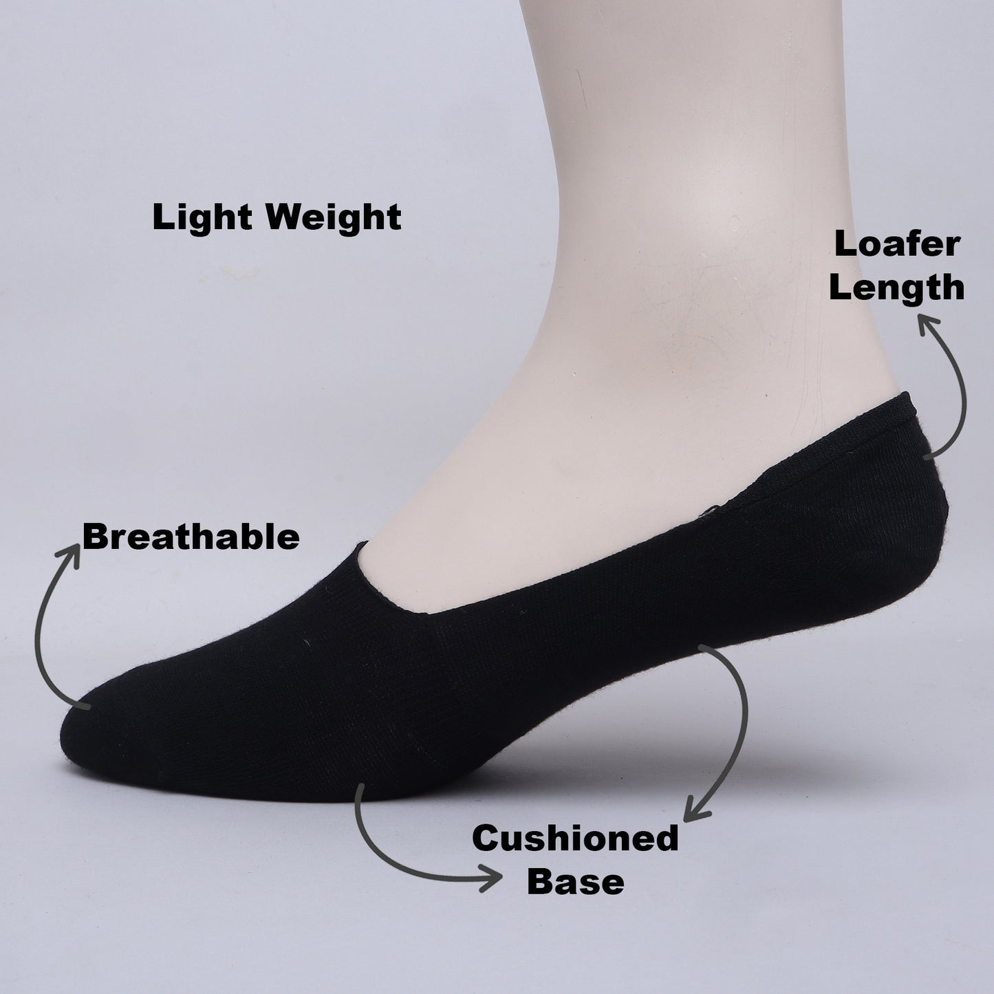 ChiqChaps Black Loafer Socks
