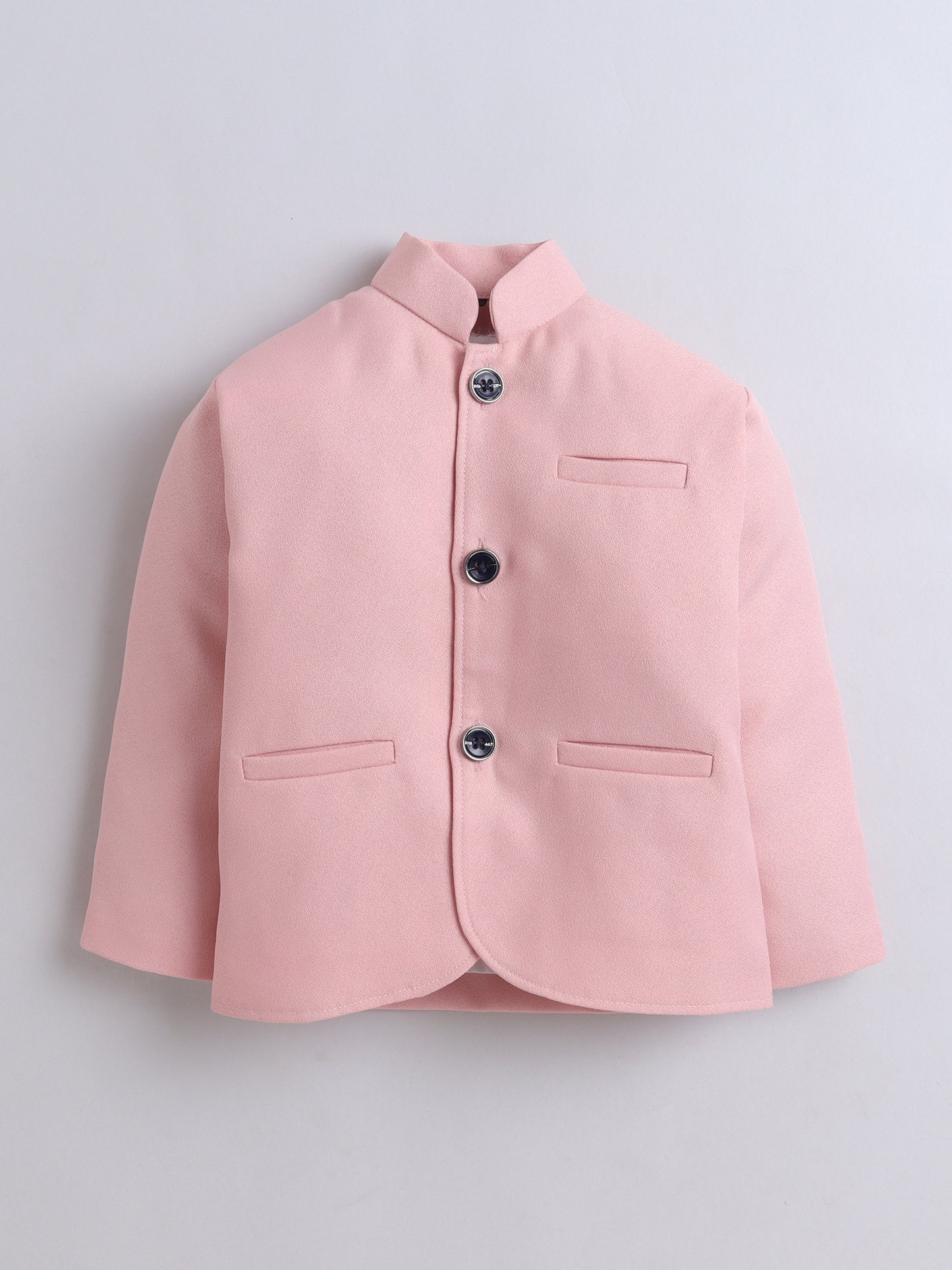 6064 Pink Bandhgala and Navy Denim