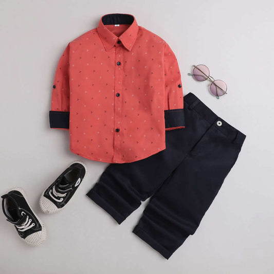 4030 Red Q Pant Set