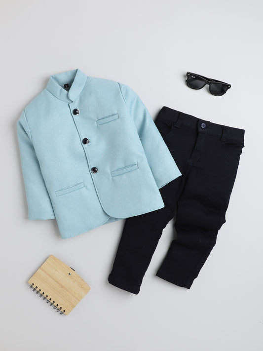 6024 Teal & Navy Jeans Jodhpuri