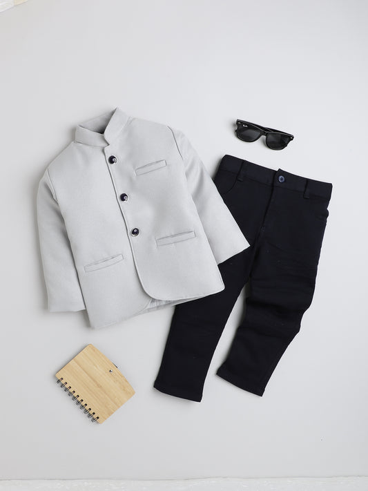6025 Gray & Navy Jeans Jodhpuri