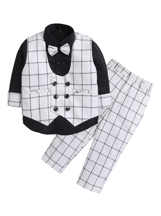 6030D Checks Cream WaistCoat