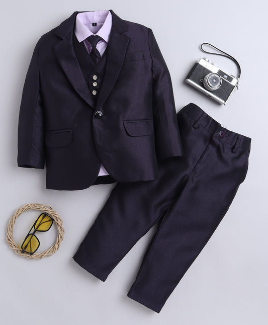 6034 Wine Blazer with 3 Button Waistcoat