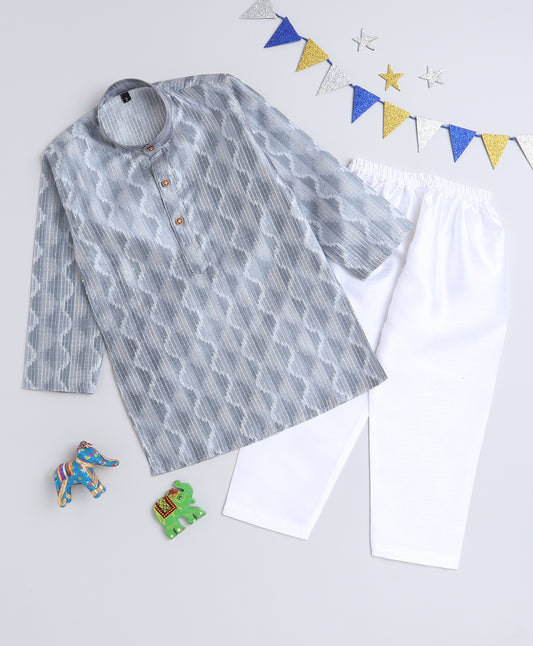 6039 Grey Kurta