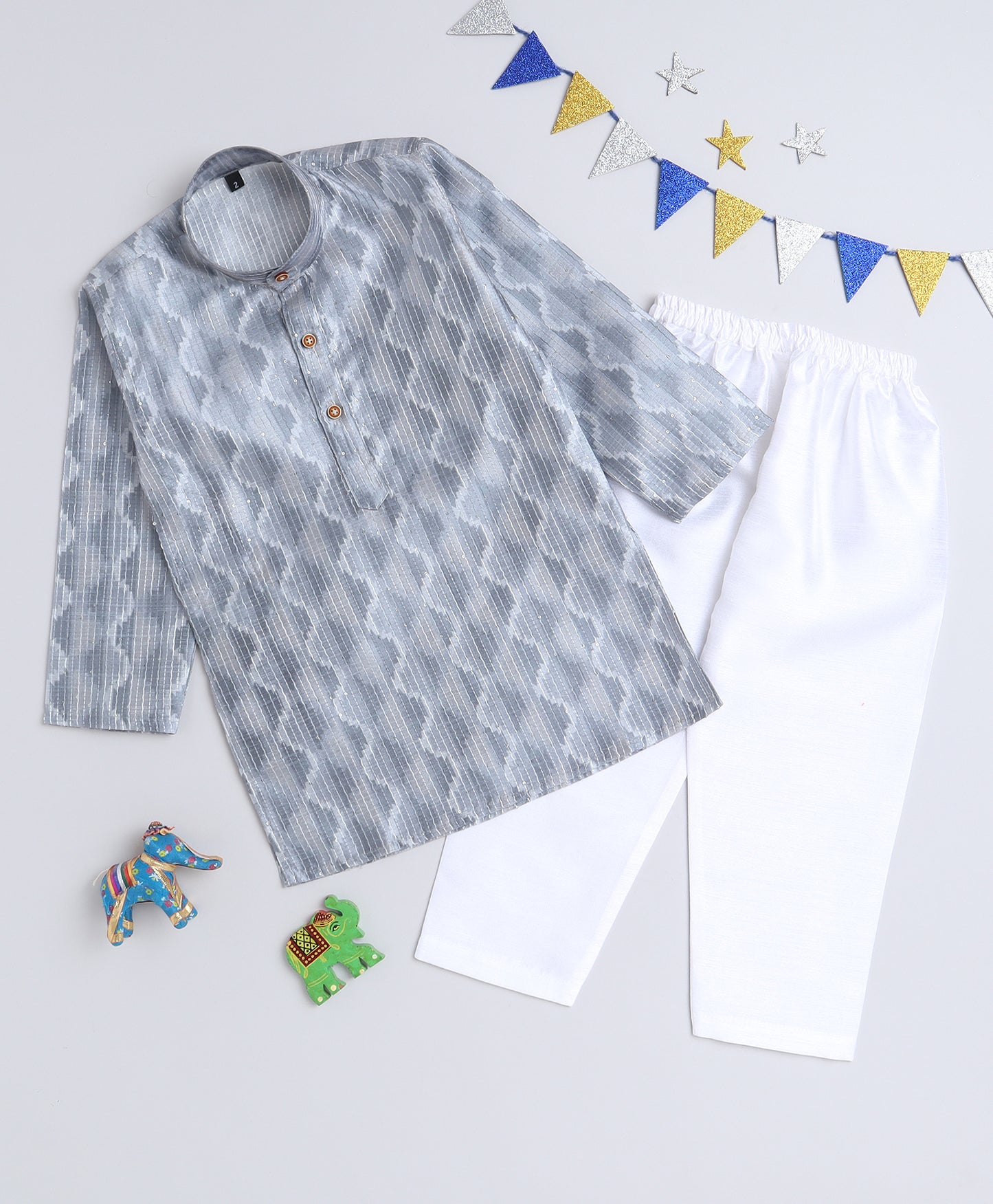 6039 Grey Kurta