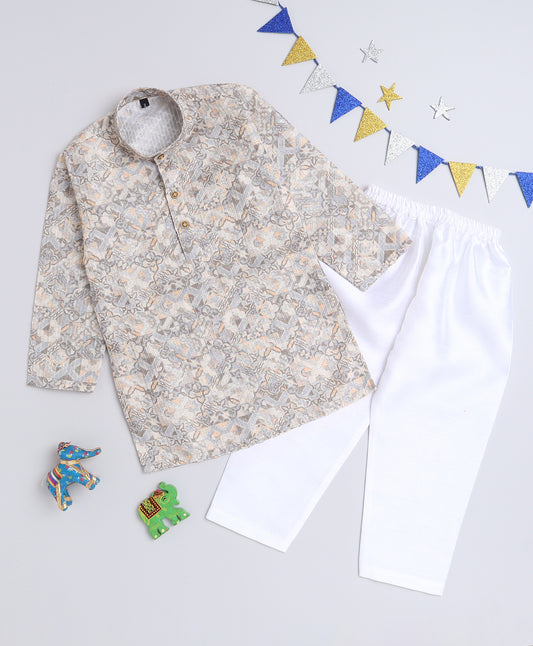 6040 Khaki Kurta