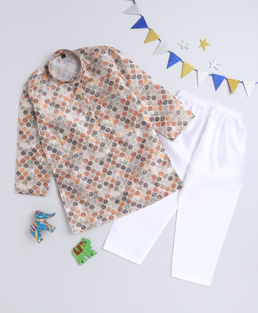 6042 Brown Kurta