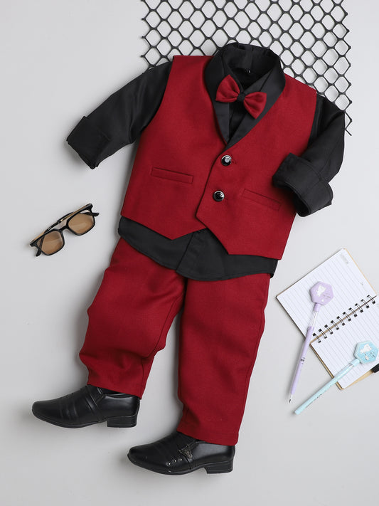 4064 Maroon Waist Coat
