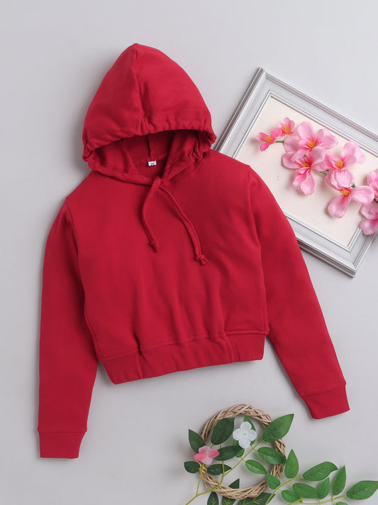 CHR Crop Hoodie Red