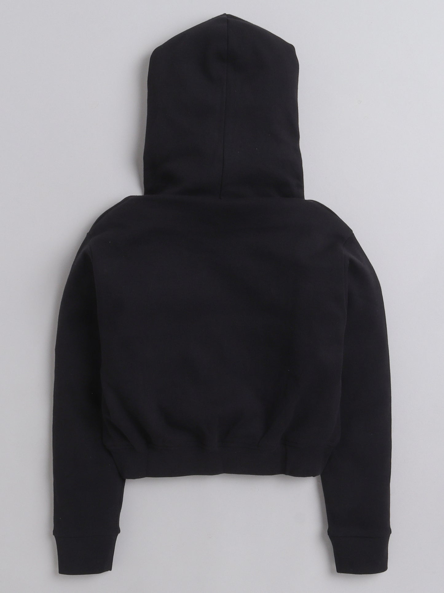 CHA Crop Hoodie Black