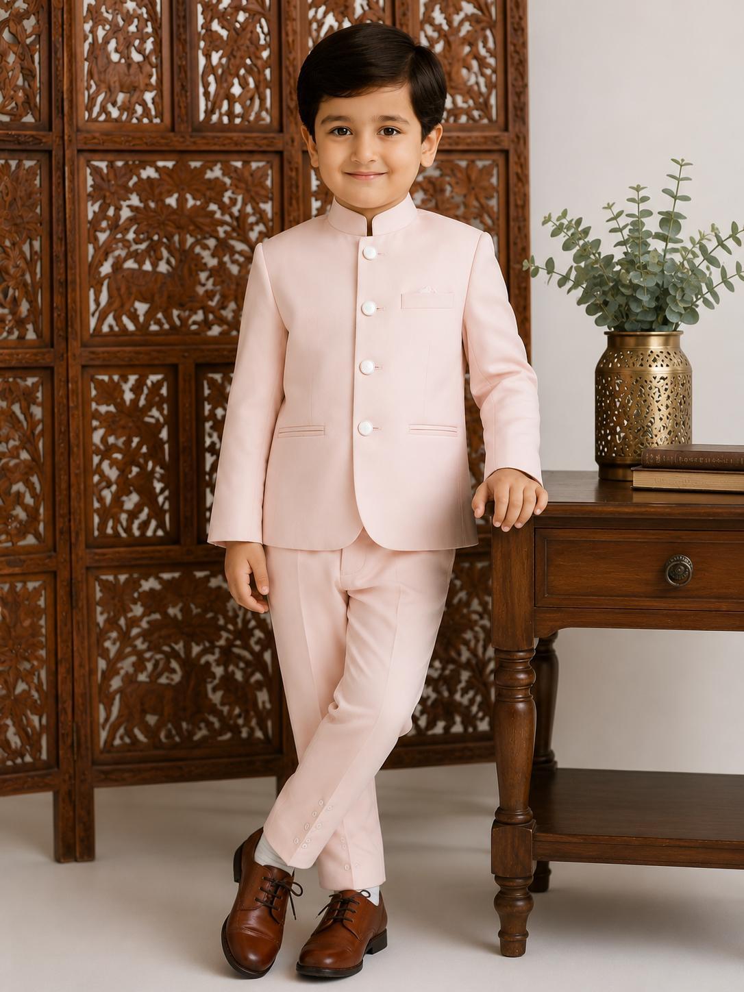 6069 peach bandhgala
