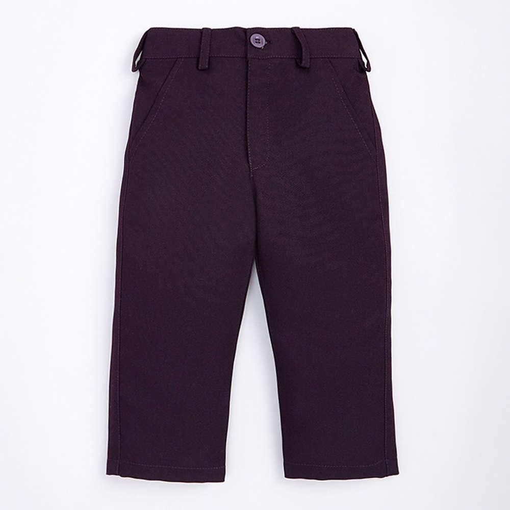 5007 Boys Burgundy Solid Blazer And Pantset
