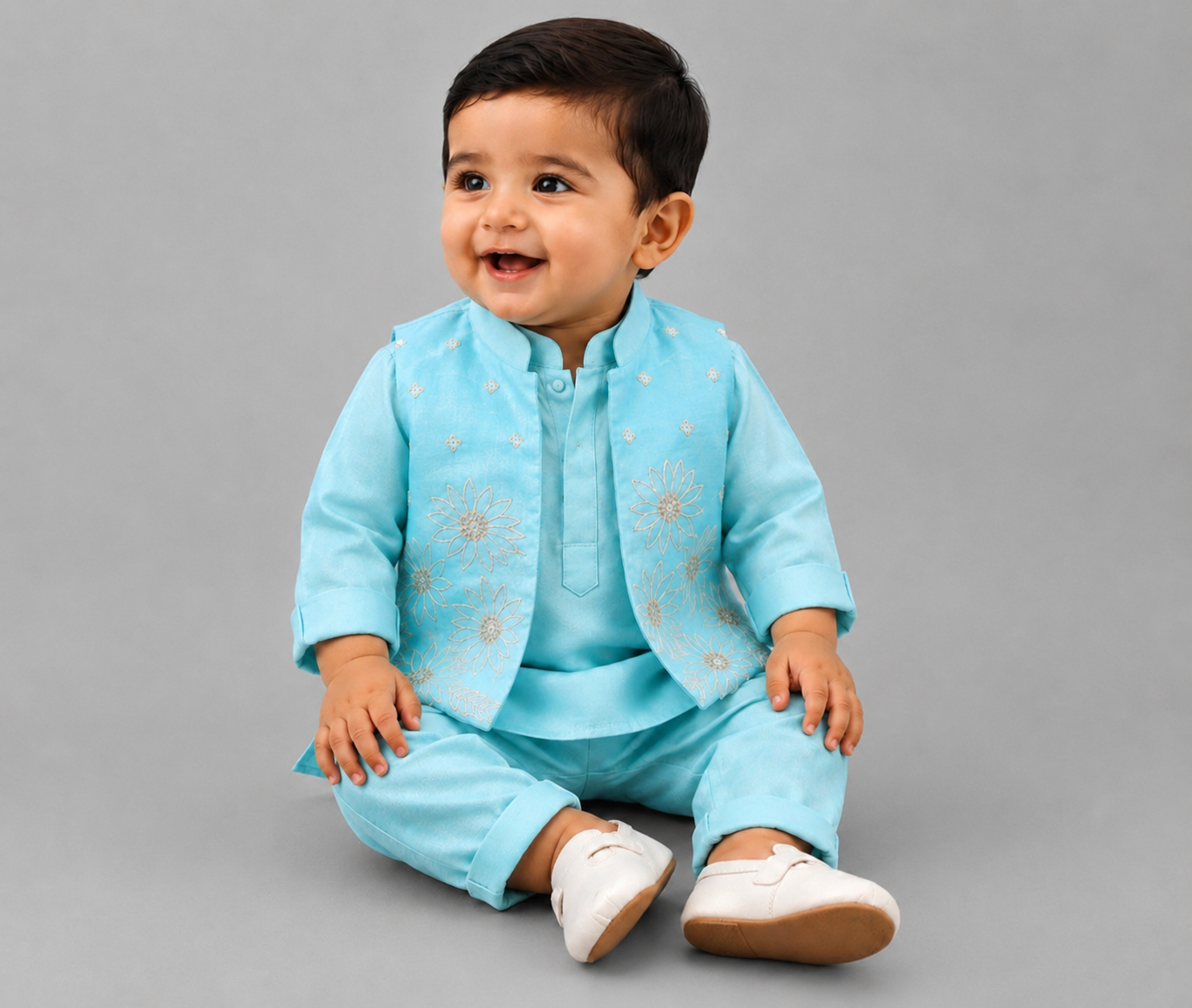 129 aqua blue 3 piece set
