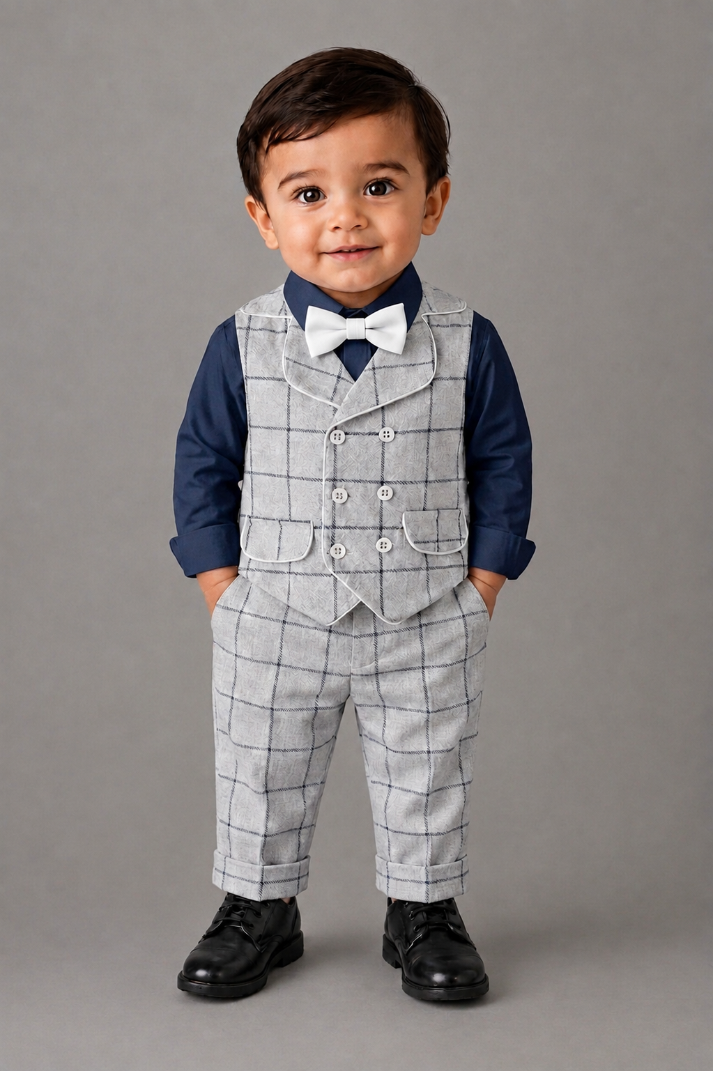 123 checks waistcoat